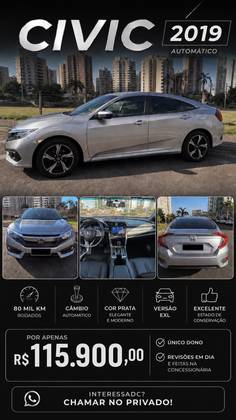 HONDA CIVIC 2.0 16V FLEXONE EXL 4P CVT